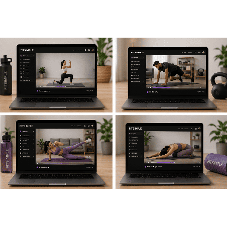Pack Digital FitSimple de Entrenamiento para entrenar desde casa con ejercicios prácticos y dinámicos.